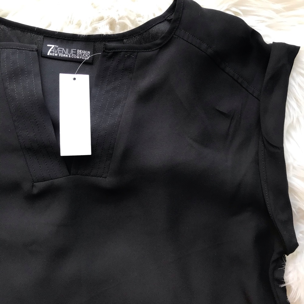 NWT NY&C BLACK BLOUSE SZ XS